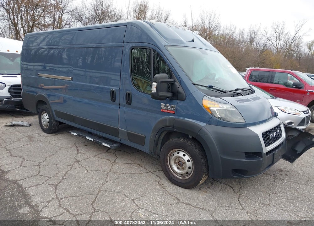 2019 RAM PROMASTER 3500 CARGO VAN HIGH ROOF 159 WB EXT VIN: 3C6URVJGXKE558018