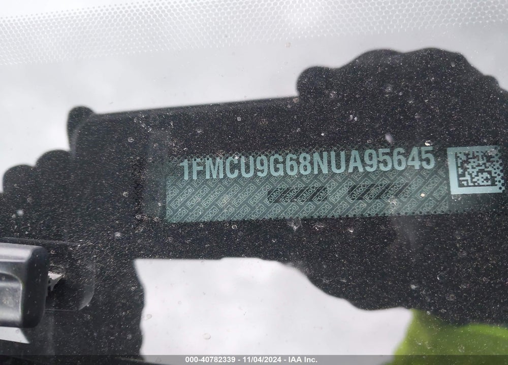 2022 FORD ESCAPE SE VIN: 1FMCU9G68NUA95645