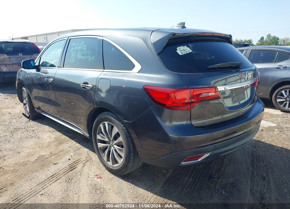 2014 ACURA MDX TECHNOLOGY PACKAGE VIN: 5FRYD3H42EB017471