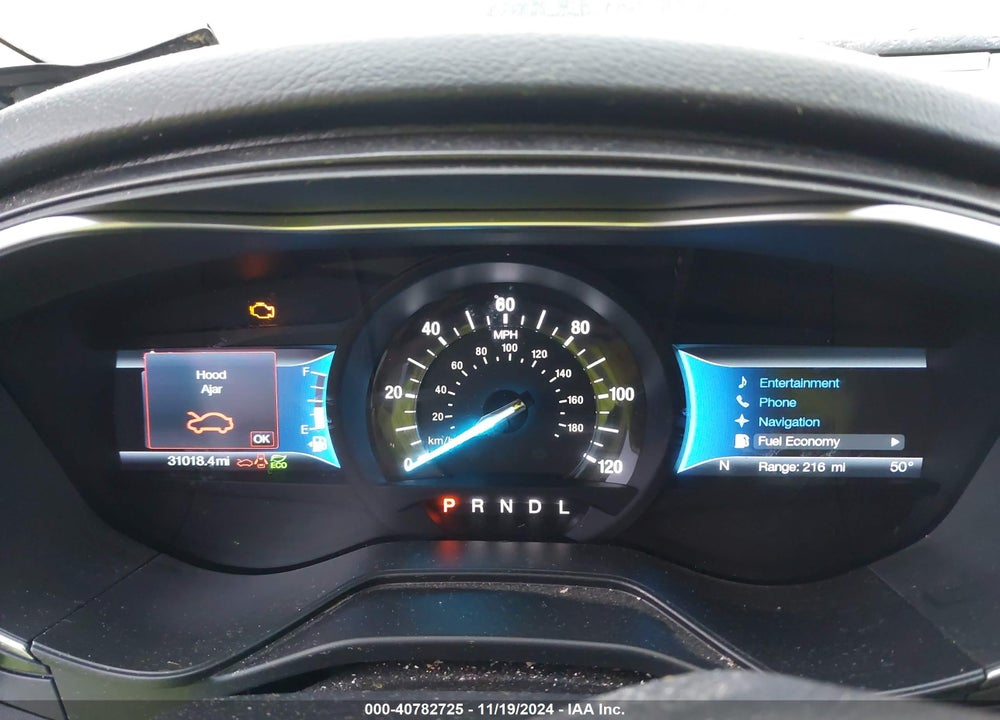 2019 FORD FUSION HYBRID TITANIUM VIN: 3FA6P0RU2KR197449