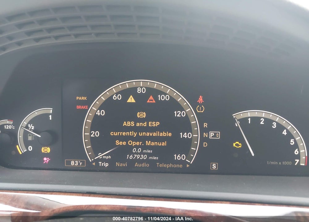 2007 MERCEDES-BENZ S 550 VIN: WDDNG71X27A120754