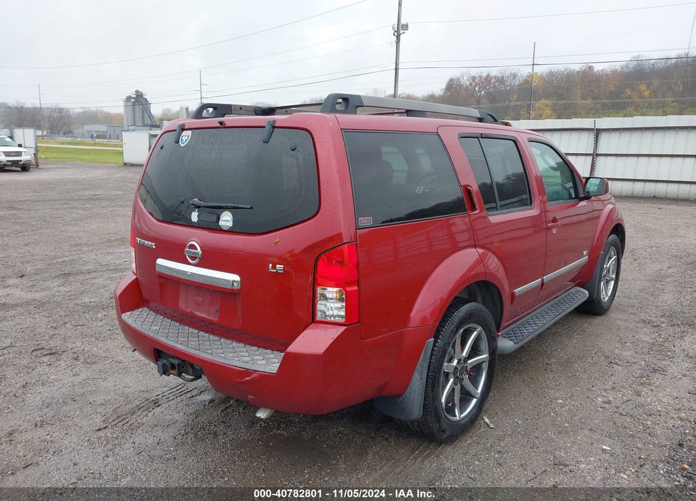 2008 NISSAN PATHFINDER LE V8 VIN: 5N1BR18B88C603035