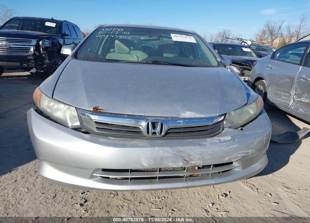2012 HONDA CIVIC LX VIN: 19XFB2F54CE085763