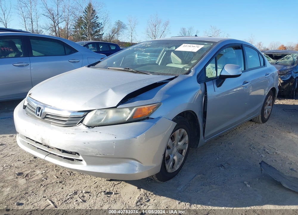 2012 HONDA CIVIC LX VIN: 19XFB2F54CE085763