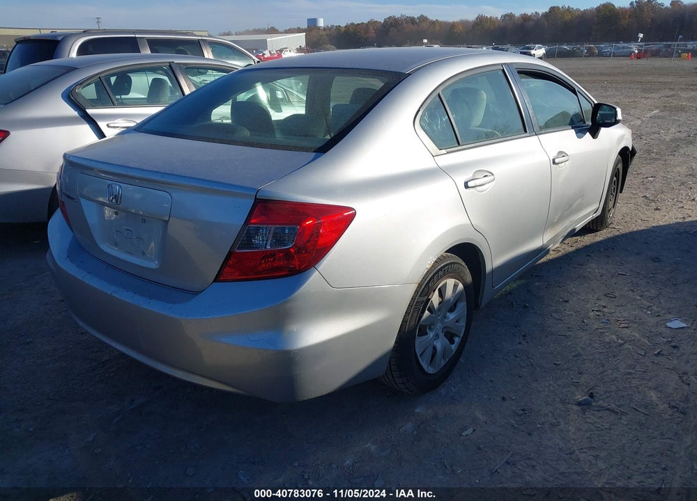 2012 HONDA CIVIC LX VIN: 19XFB2F54CE085763