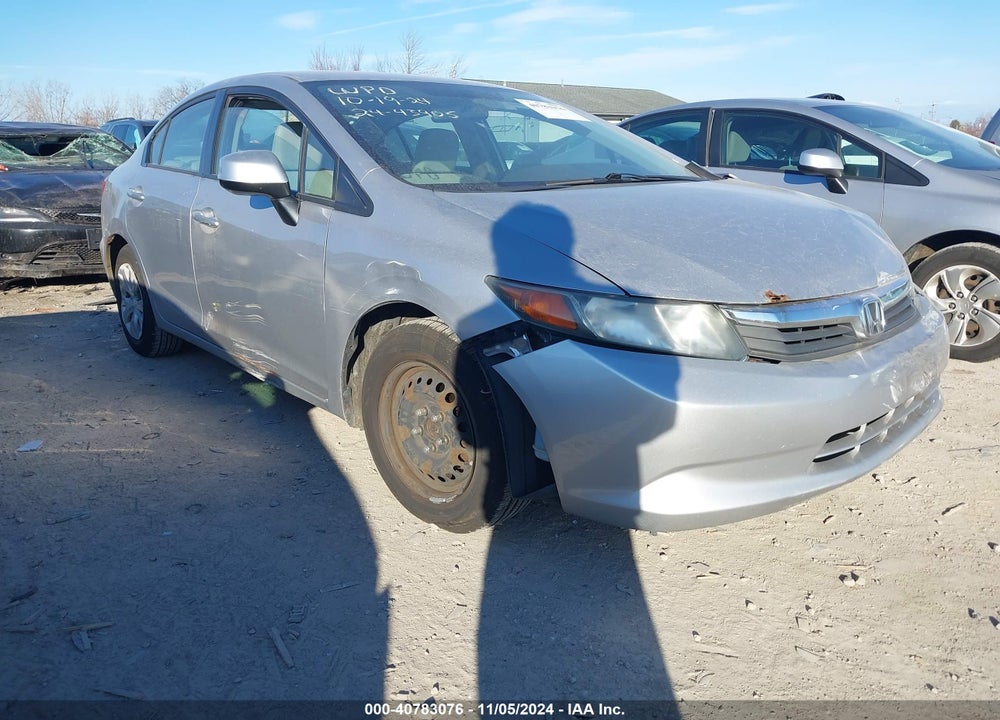 2012 HONDA CIVIC LX VIN: 19XFB2F54CE085763