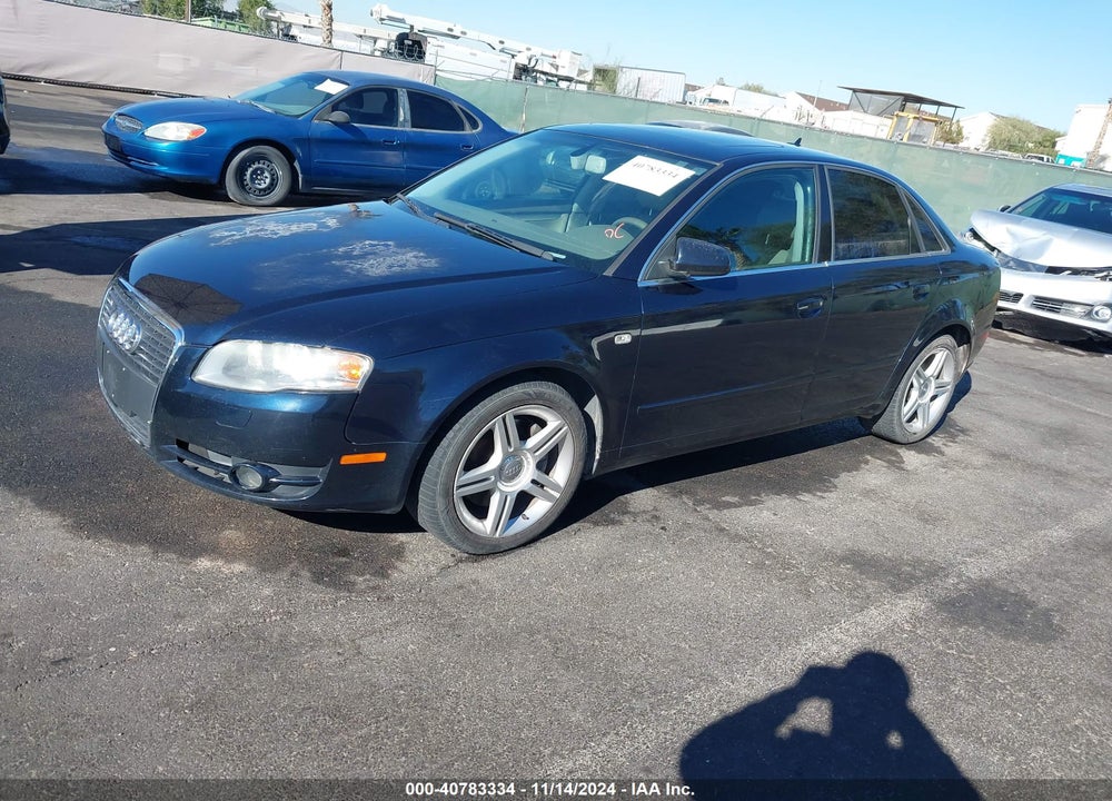2007 AUDI A4 2.0T VIN: WAUDF78E27A138357
