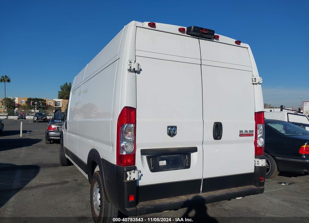 2021 RAM PROMASTER 2500 HIGH ROOF 159 WB VIN: 3C6LRVDG2ME554958