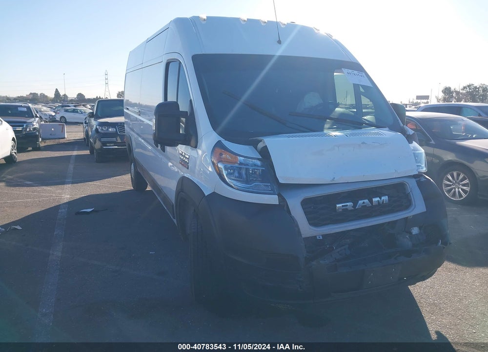 2021 RAM PROMASTER 2500 HIGH ROOF 159 WB VIN: 3C6LRVDG2ME554958