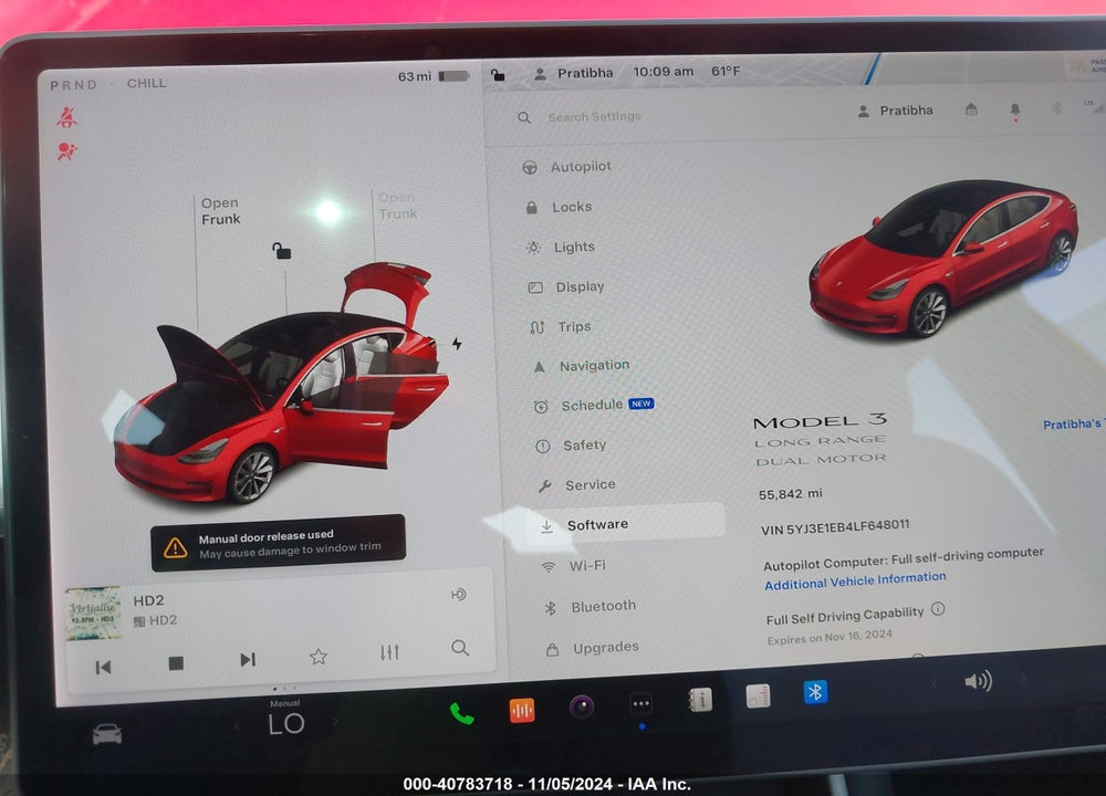 2020 TESLA MODEL 3 LONG RANGE DUAL MOTOR ALL-WHEEL DRIVE VIN: 5YJ3E1EB4LF648011