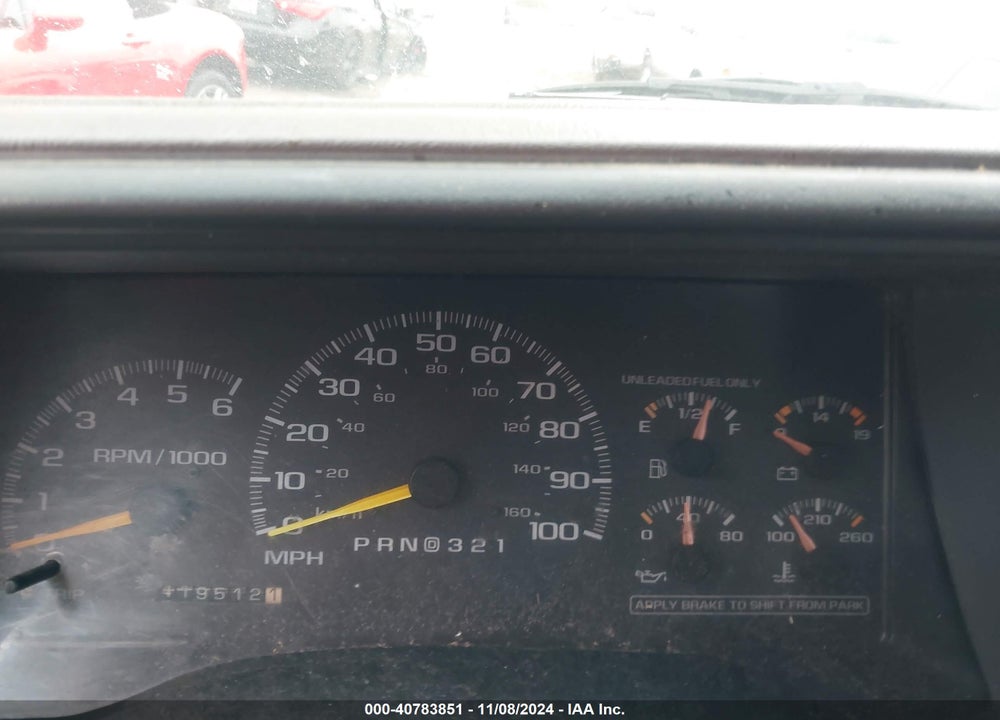 1998 GMC SIERRA 1500 SL WIDESIDE VIN: 2GTEK19R5W1550931