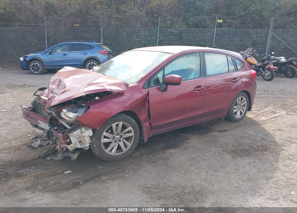 2015 SUBARU IMPREZA 2.0I PREMIUM VIN: JF1GPAC65F8220962