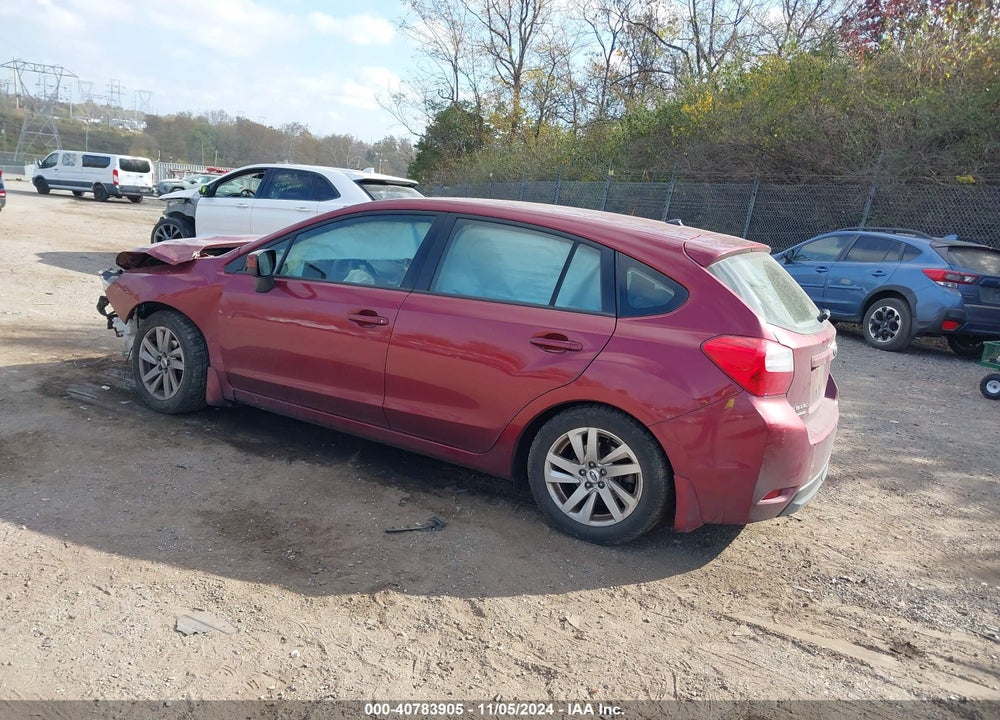 2015 SUBARU IMPREZA 2.0I PREMIUM VIN: JF1GPAC65F8220962