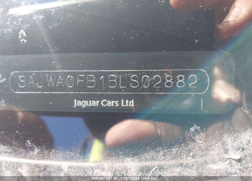 2011 JAGUAR XF VIN: SAJWA0FB1BLS02882