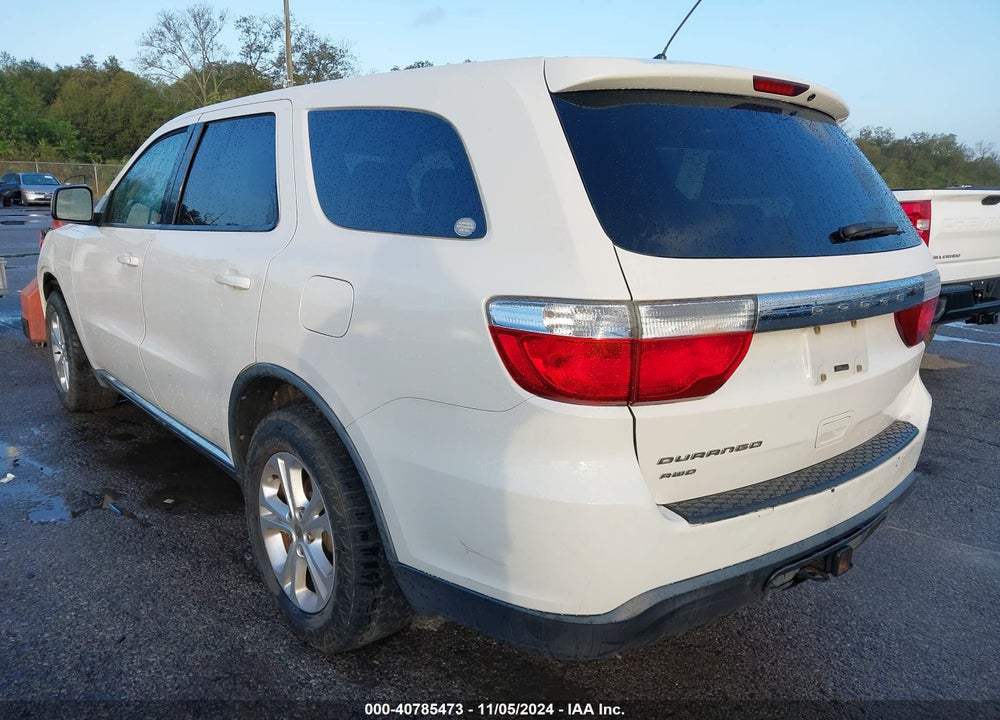 2012 DODGE DURANGO SXT VIN: 1C4RDJAG1CC172862