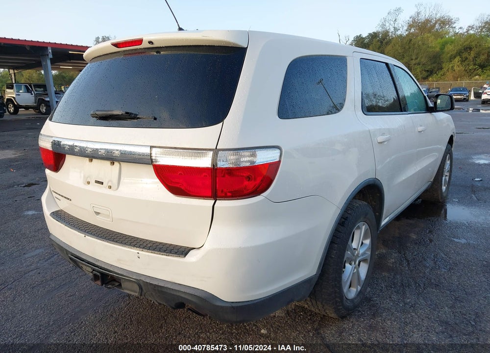 2012 DODGE DURANGO SXT VIN: 1C4RDJAG1CC172862