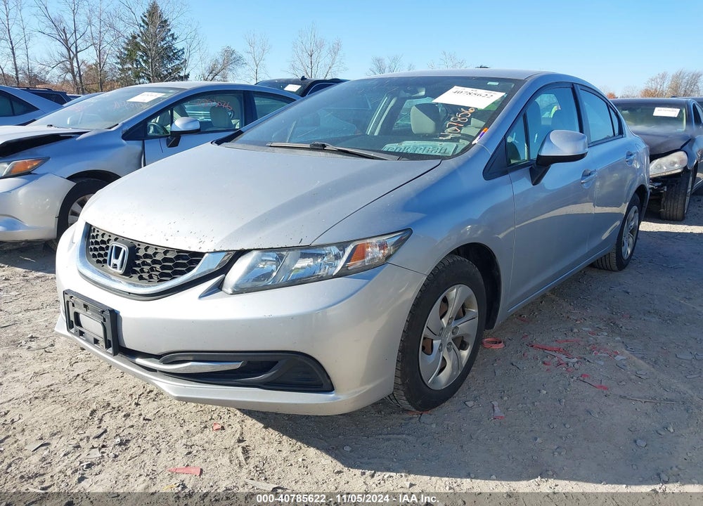 2013 HONDA CIVIC LX VIN: 19XFB2F57DE085001