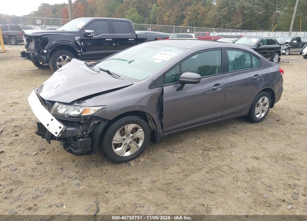 2014 HONDA CIVIC LX VIN: 19XFB2F53EE050537