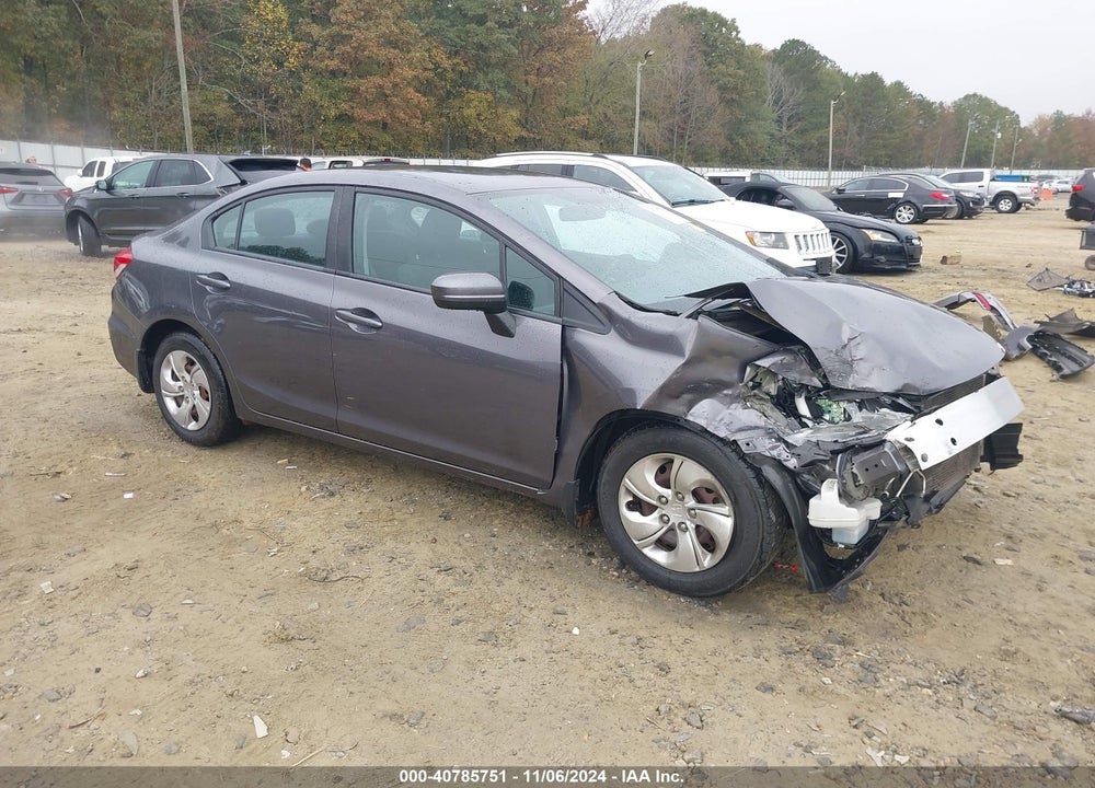 2014 HONDA CIVIC LX VIN: 19XFB2F53EE050537