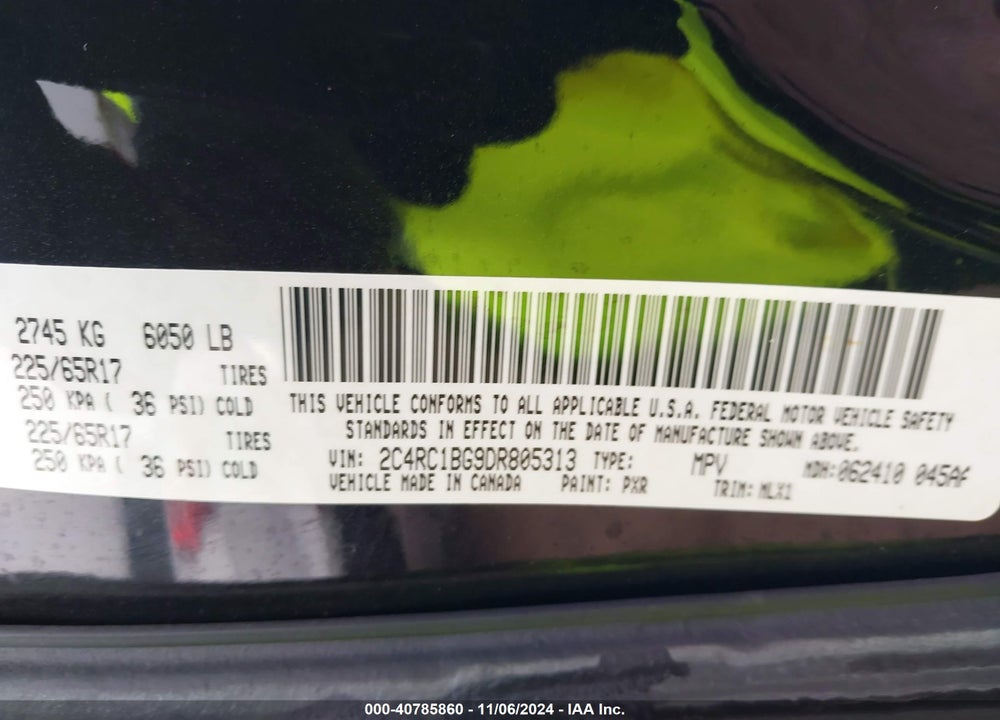 2013 CHRYSLER TOWN & COUNTRY TOURING VIN: 2C4RC1BG9DR805313