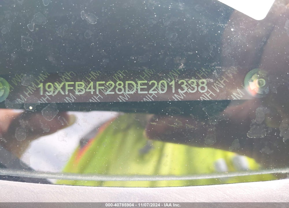 2013 HONDA CIVIC HYBRID VIN: 19XFB4F28DE201338