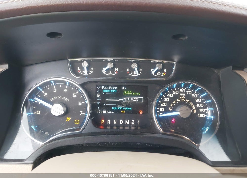 2012 FORD F-150 KING RANCH VIN: 1FTFW1EFXCKD89458