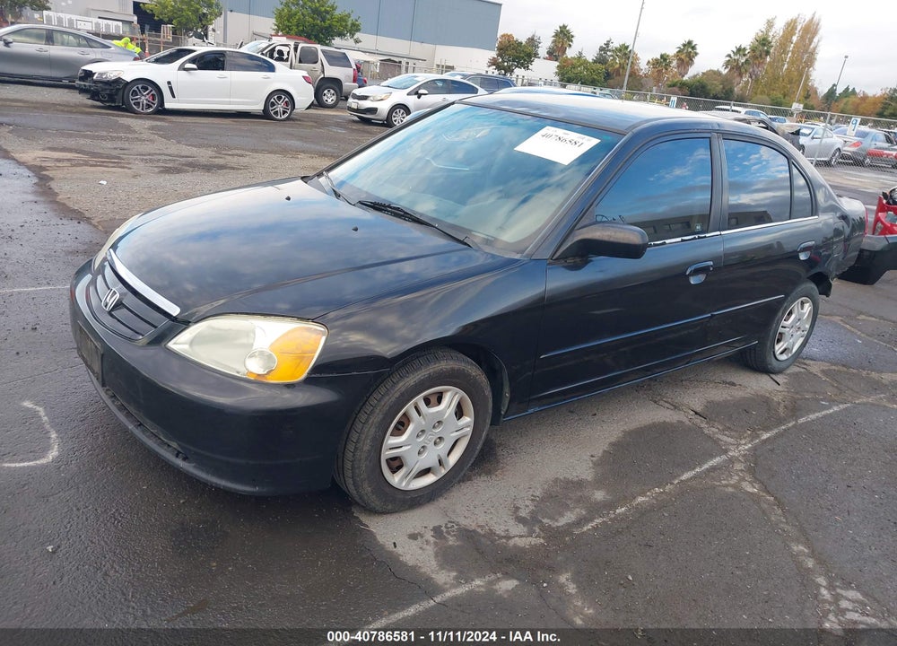 2002 HONDA CIVIC LX VIN: 2HGES15562H573849