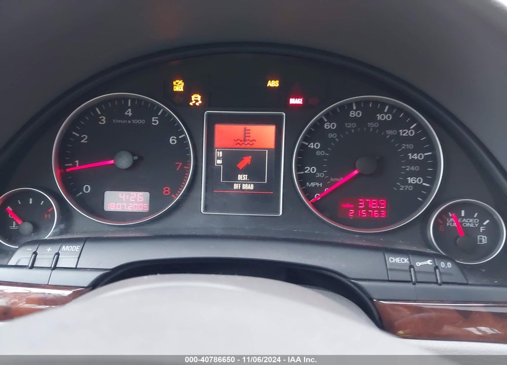 2006 AUDI A4 3.2 AVANT VIN: WAUKH78E16A151813