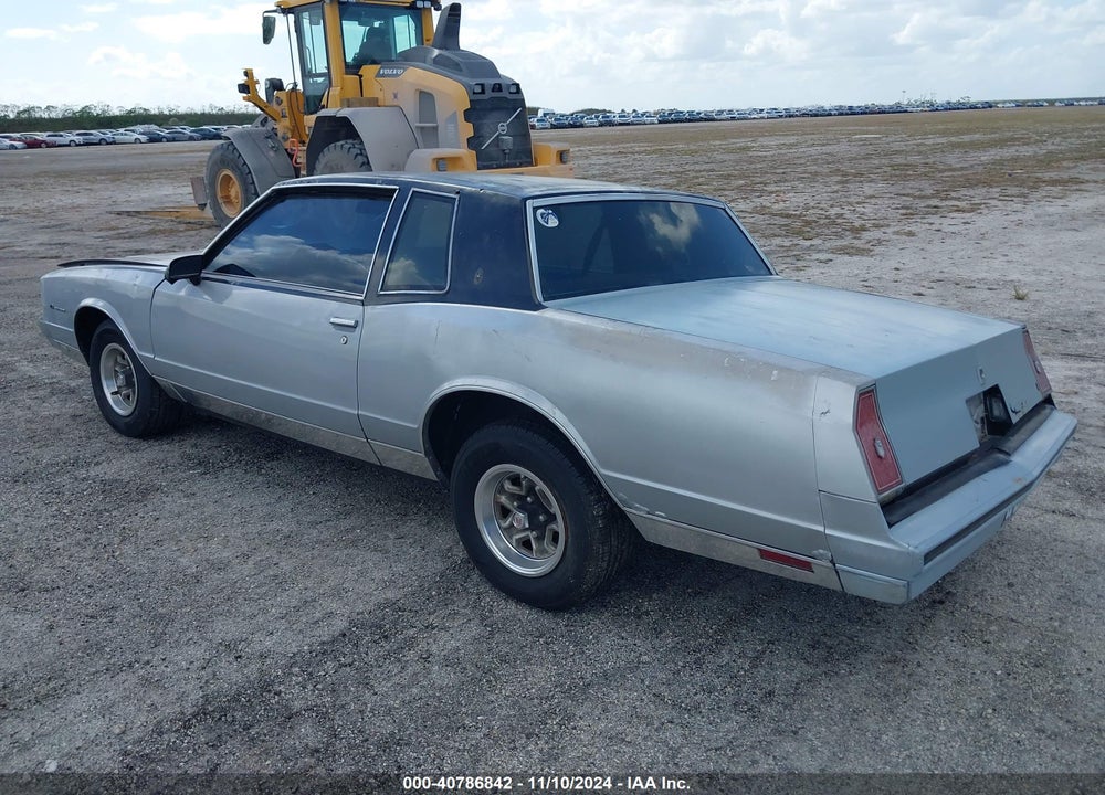 1986 CHEVROLET MONTE CARLO VIN: 1G1GZ37Z7GR201192