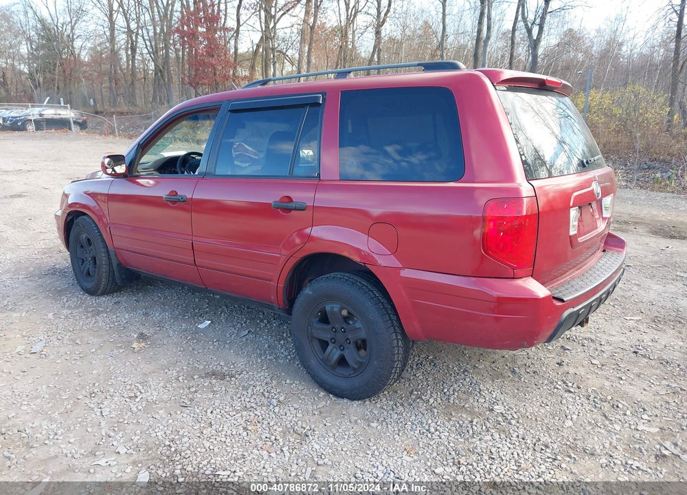 2005 HONDA PILOT EX VIN: 2HKYF18425H509385