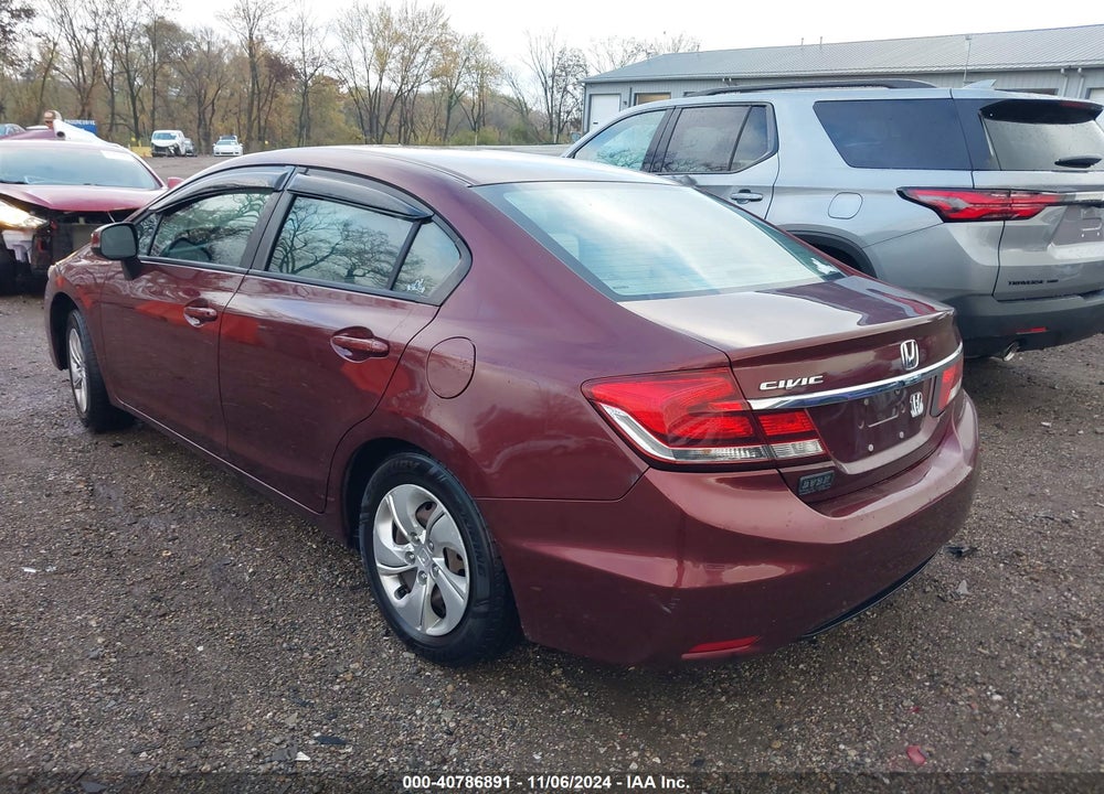 2013 HONDA CIVIC LX VIN: 19XFB2F57DE097441