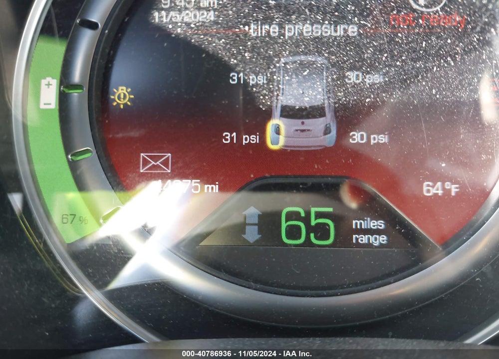 2016 FIAT 500E BATTERY ELECTRIC VIN: 3C3CFFGE5GT180352