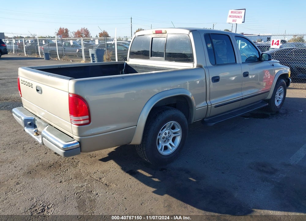 2002 DODGE DAKOTA SLT VIN: 1B7HL48X52S709047