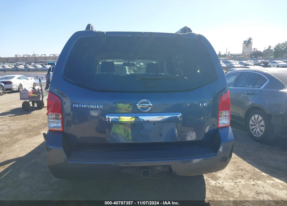 2008 NISSAN PATHFINDER LE VIN: 5N1AR18U58C611560