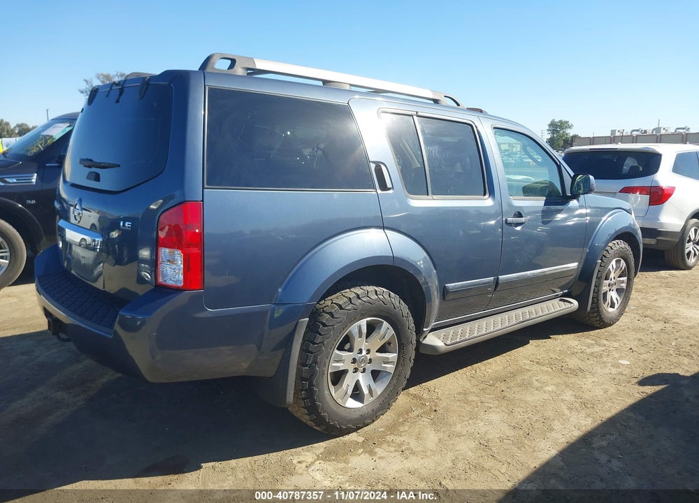 2008 NISSAN PATHFINDER LE VIN: 5N1AR18U58C611560