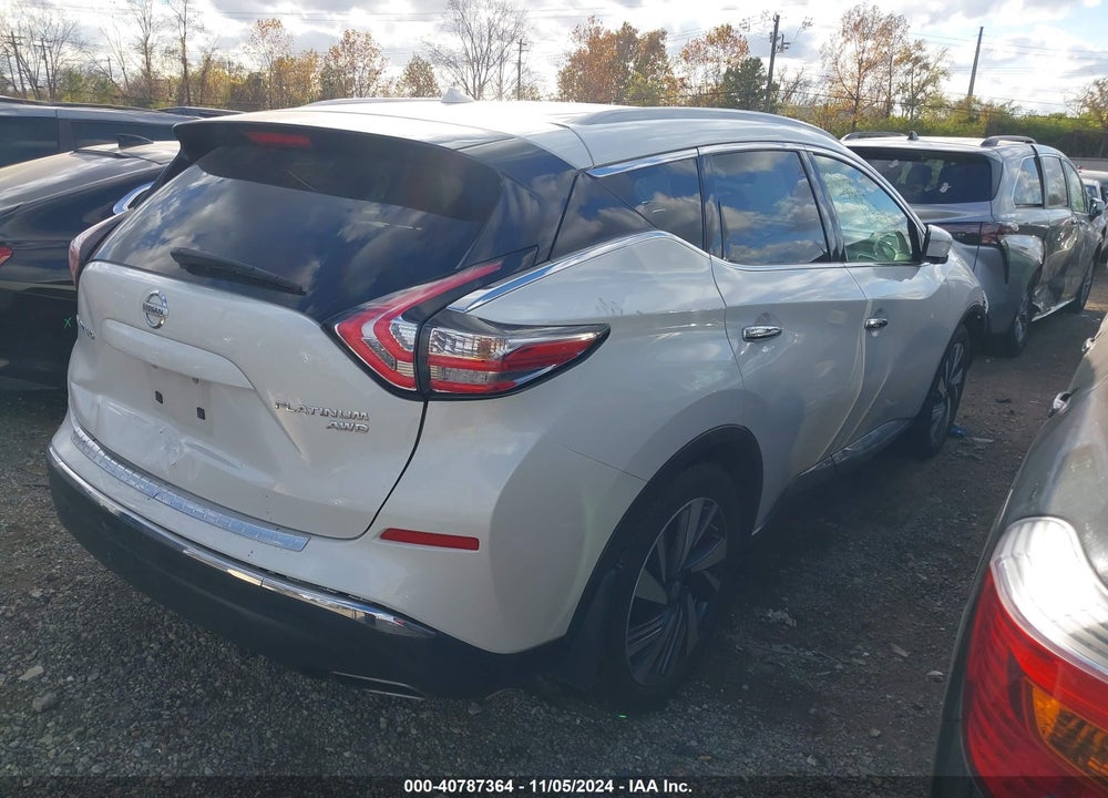 2015 NISSAN MURANO PLATINUM VIN: 5N1AZ2MH5FN280799