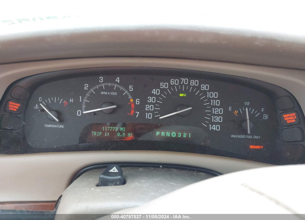 2001 BUICK PARK AVENUE VIN: 1G4CW54K514255351