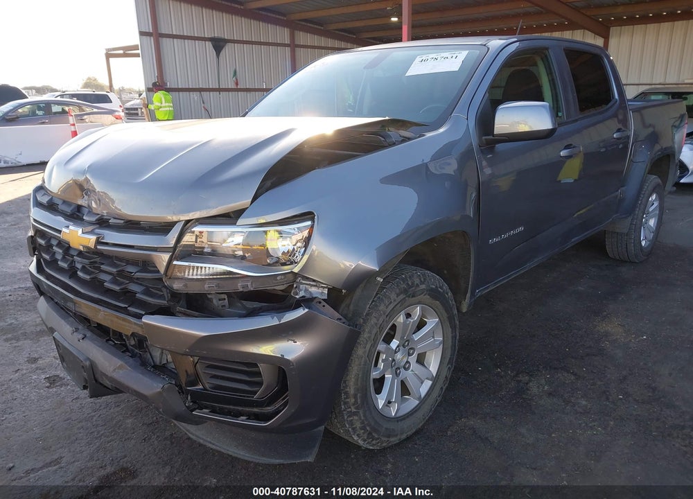 2021 CHEVROLET COLORADO 4WD SHORT BOX LT VIN: 1GCGTCEN6M1145636