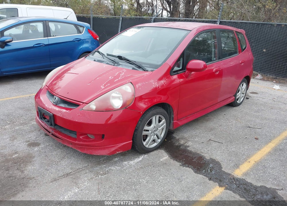 2007 HONDA FIT SPORT VIN: JHMGD38627S009583