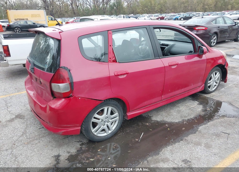 2007 HONDA FIT SPORT VIN: JHMGD38627S009583