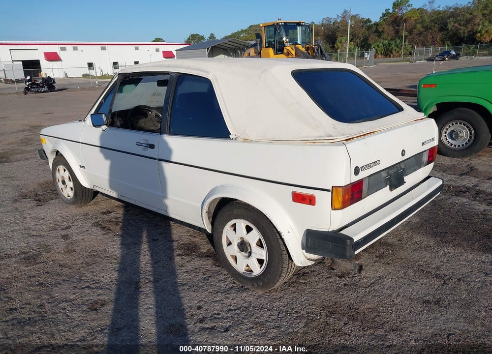 1986 VOLKSWAGEN CABRIOLET VIN: WVWCA0154GK014440