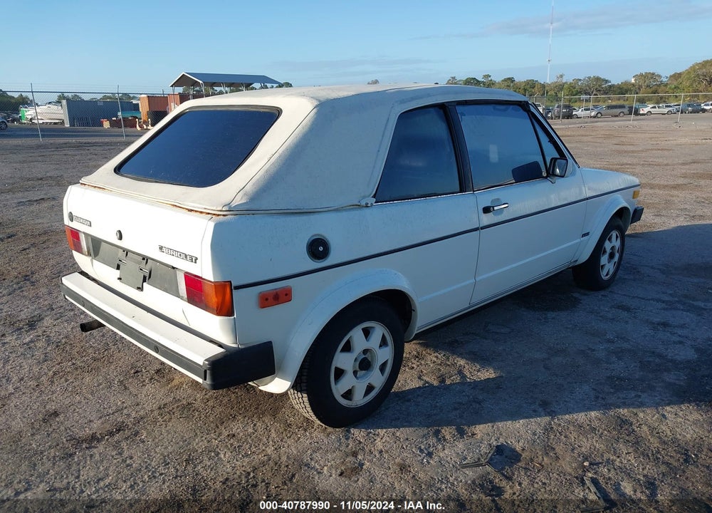 1986 VOLKSWAGEN CABRIOLET VIN: WVWCA0154GK014440