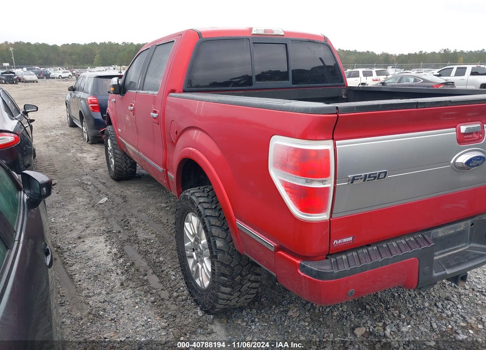 2012 FORD F-150 PLATINUM VIN: 1FTFW1ET6CFC30905