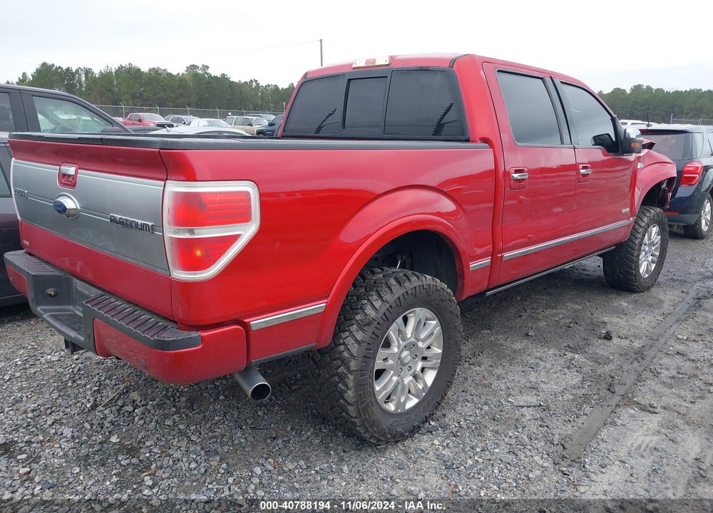 2012 FORD F-150 PLATINUM VIN: 1FTFW1ET6CFC30905