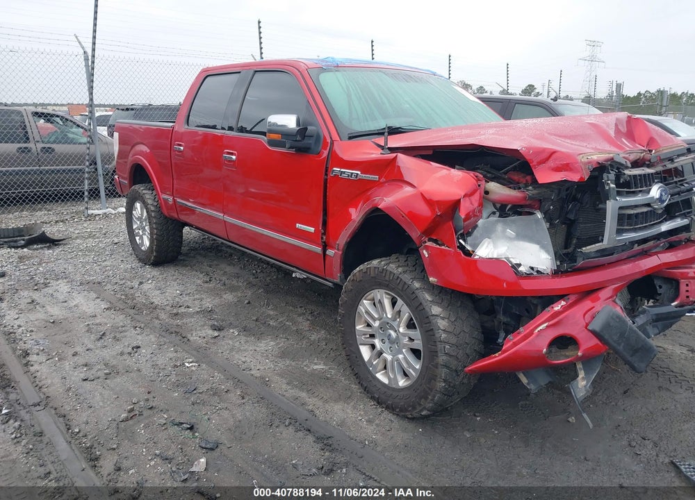 2012 FORD F-150 PLATINUM VIN: 1FTFW1ET6CFC30905