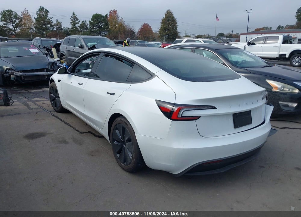2024 TESLA MODEL 3 REAR-WHEEL DRIVE VIN: 5YJ3E1EA0RF733539
