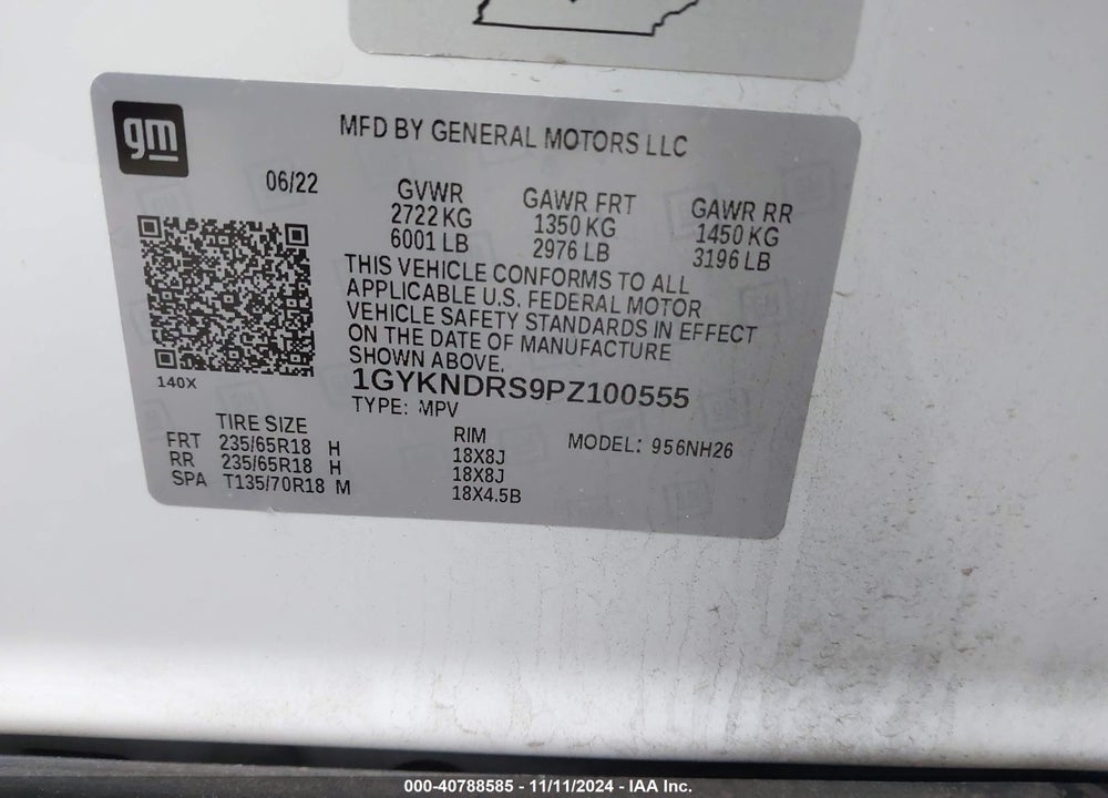 2023 CADILLAC XT5 AWD PREMIUM LUXURY VIN: 1GYKNDRS9PZ100555