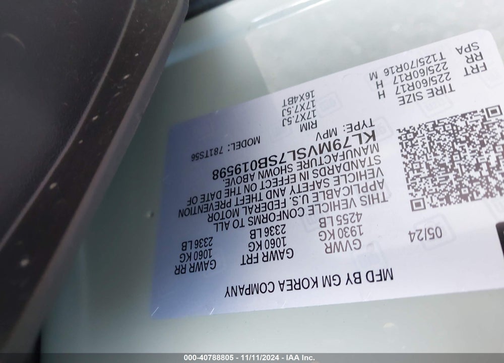2025 CHEVROLET TRAILBLAZER FWD ACTIV VIN: KL79MVSL7SB019598