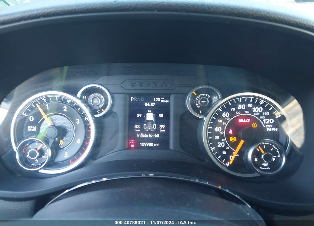 2019 RAM 2500 BIG HORN 4X4 6'4 BOX VIN: 3C6UR5DLXKG632003