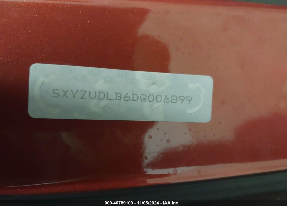 2013 HYUNDAI SANTA FE SPORT VIN: 5XYZUDLB6DG006899
